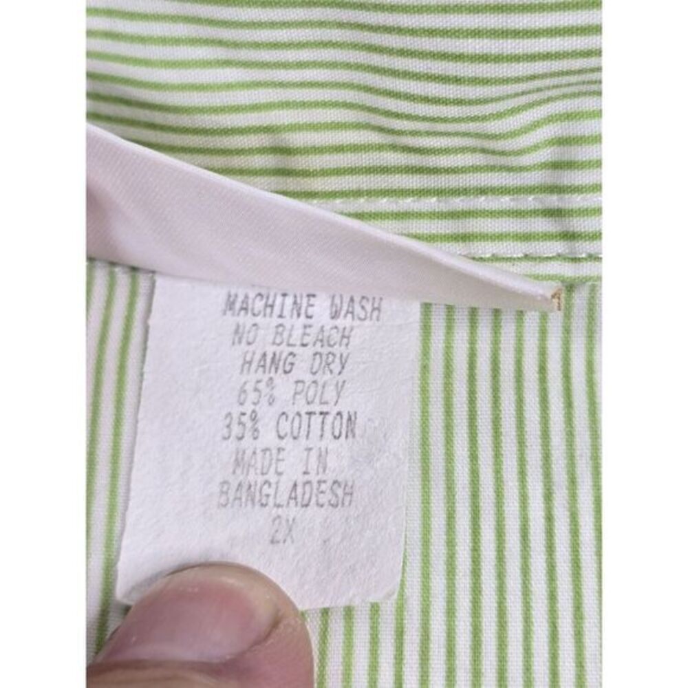 Tia Designs Shirt Green Gingham Womens 2X Bee Floral Embroiderd CottageCore‎ - Picture 11 of 16